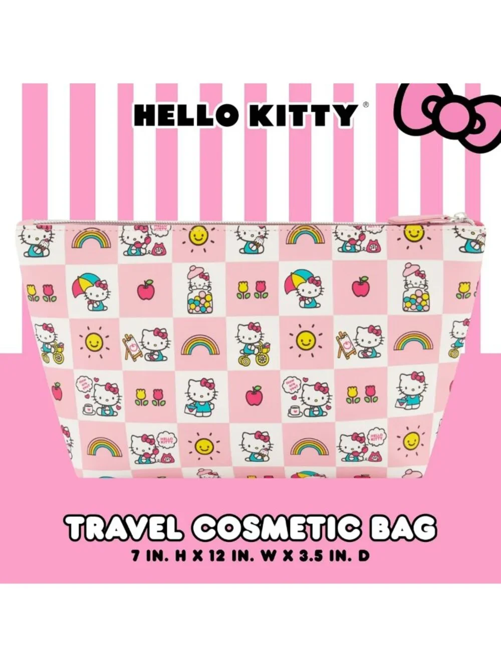 Chic Travel Makeup Bag | Trapezoid Cosmetic Organizer Pouch for Women